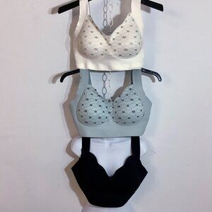 Slip On Padded Bra Set of 3 Size 3 XL - UP Nylon Spandex Blend NWOT